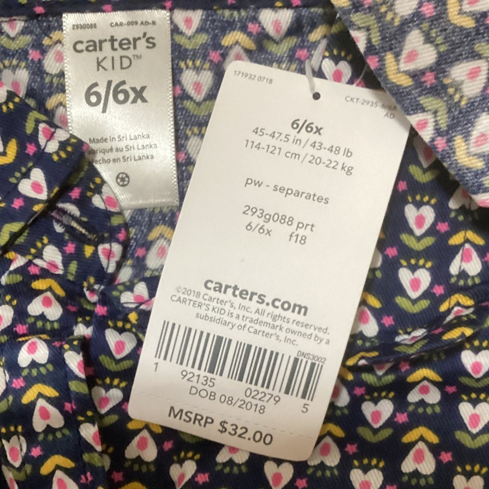Carter’s Heart Tunic Top (NWT) (Size: 6/6X) - Picture 11 of 16
